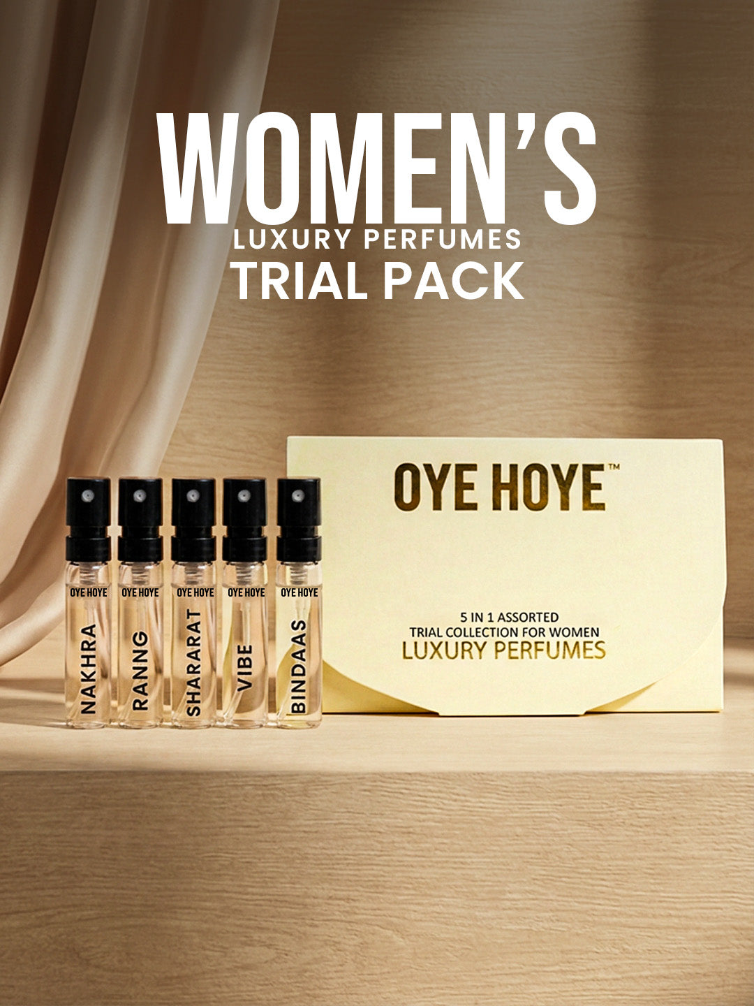 Women's Trial Pack Of 5 EDP Perfume Tester 2ml Each