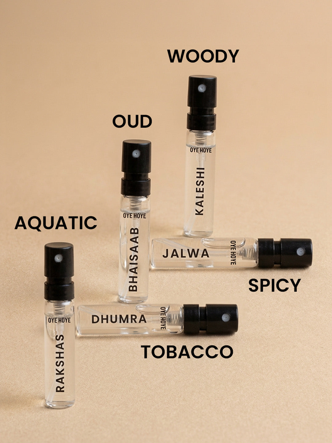 Men's Trial Pack Of 5 EDP Perfume Tester 2ml Each