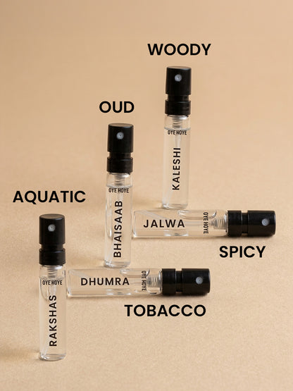 Men's Trial Pack Of 5 EDP Perfume Tester 2ml Each